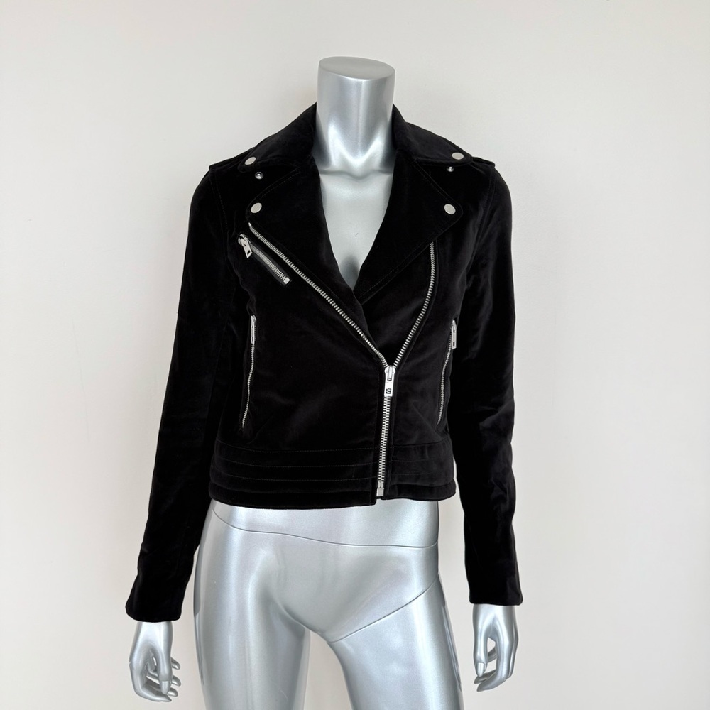 Rag&bone women velvet moto jacket size XS Retail 390$